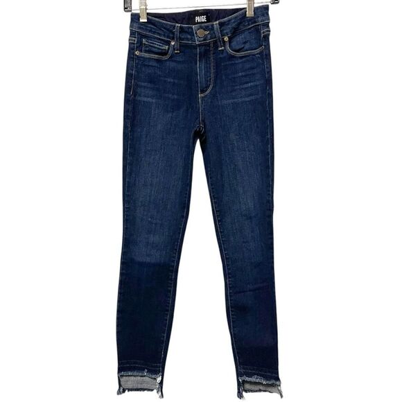 PAIGE Hoxton Crop Step Hem Skinny Jeans 24 - Picture 1 of 8